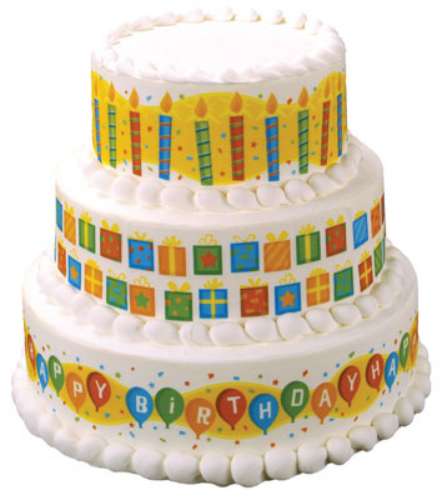 Birthday Assortment Edible Icing Strips - Click Image to Close